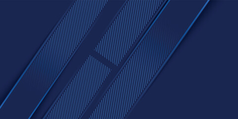 Premium background design with diagonal dark blue line pattern. Vector horizontal template for digital lux business banner, contemporary formal invitation,