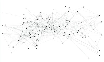 Abstract network connection on white background for tech, science, or data visualization