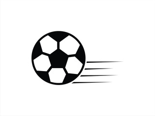 Fototapeta premium Ball, soccer, football icon vector isolated white