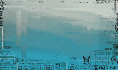 Abstract color frame background with urban graphic elements