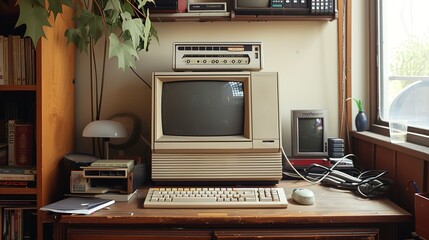 Unraveling the Nostalgic Charm of a Bulky Old Computer: A Relic of Early Computing Technology