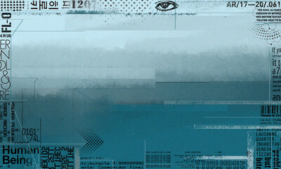 Abstract gradient color frame background with urban graphic elements