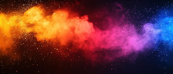 Fototapeta premium Colorful Explosion of Vibrant Paint Splashing Across a Dark Background for Dynamic Visual Impact