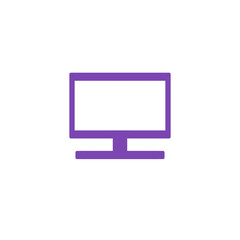 Technology monitor computer Tv or LCD line icon illustration for decoration pattern or creative idea	