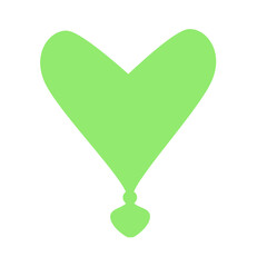 Love shape heart Icons baby green color Illustration valentine, mom day, feeling