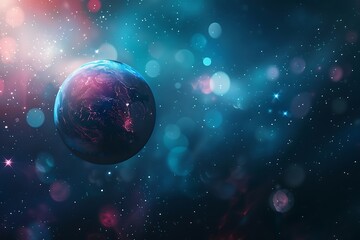 Earth from space showing the beauty of space exploration. 3D rendering