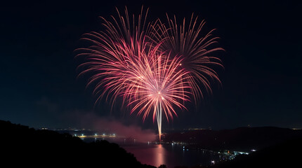fireworks over the river