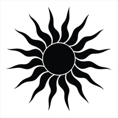 Sun vactor on white background 