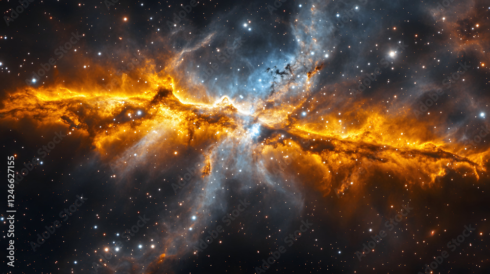 Poster Astronomy event nebula chaos in the cosmos outer space high-resolution image celestial viewpoint cosmic concepts