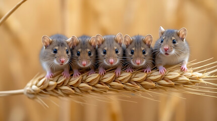 rat on a wooden background