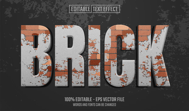 brick editable text effect