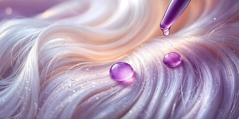 Shimmering Blonde Hair with Hydrating Purple Drops