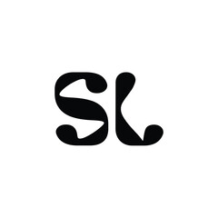 SL monogram logo design letter text name symbol monochrome logotype alphabet character simple logo