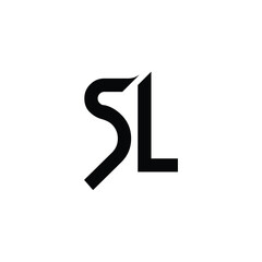 SL monogram logo design letter text name symbol monochrome logotype alphabet character simple logo