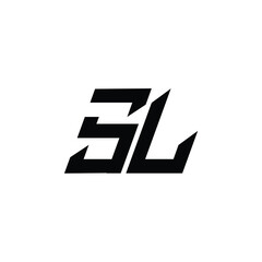 SL monogram logo design letter text name symbol monochrome logotype alphabet character simple logo