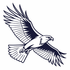 Obraz premium Creative animal icon Hawk vector illustration 