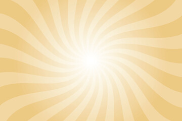 Abstract Gold Crayola Yellow Background with Rays Retro Starburst. Radial Spiral Stripes Backdrop. Vintage Sun Beam Texture. Sun Rays Pattern. Groovy Retro Swirl Burst. Summer Carnival Background. © cnh