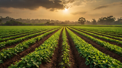 Obraz premium Peanut plantation fields