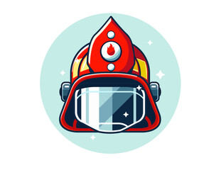 Vector illustration of firefighter's helmet