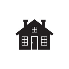 House icon. Black House silhouette vector illustration isolated on white background.