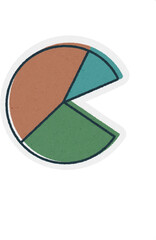 Icône dessin logo diagramme analyse bleu orange vert