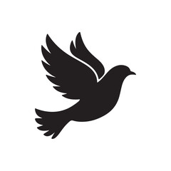 Silhouette of a bird in flight, conveying freedom.