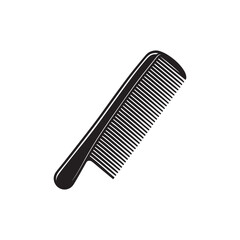 Comb icon. Black Comb icon on white background. Vector illustration