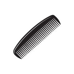 Comb icon. Black Comb icon on white background. Vector illustration