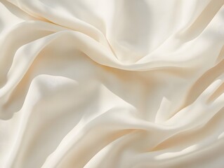 A close-up flat lay view of a white piece of chiffon fabric