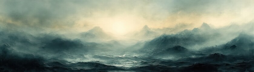 Obraz premium Minimalist Gray Abstract Background with Soft Gradient and Marbled Texture Pattern