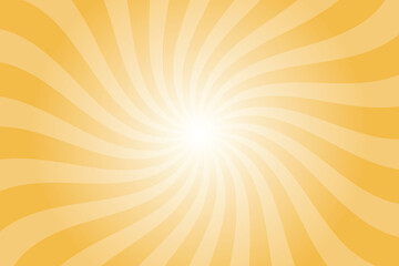Fototapeta premium Abstract Maximum Yellow Background with Rays Retro Starburst. Radial Spiral Stripes Backdrop. Vintage Sun Beam Texture. Sun Rays Pattern. Groovy Retro Swirl Burst. Summer Carnival Background.