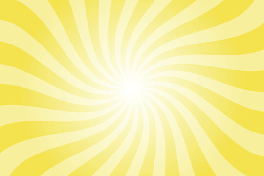 Abstract Minion Yellow Background with Rays Retro Starburst. Radial Spiral Stripes Backdrop. Vintage Sun Beam Texture. Sun Rays Pattern. Groovy Retro Swirl Burst. Summer Carnival Background.