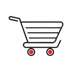 Modern Shopping Cart Logo Vector Design