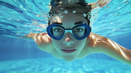Fototapeta premium Human. A swimmer in the water