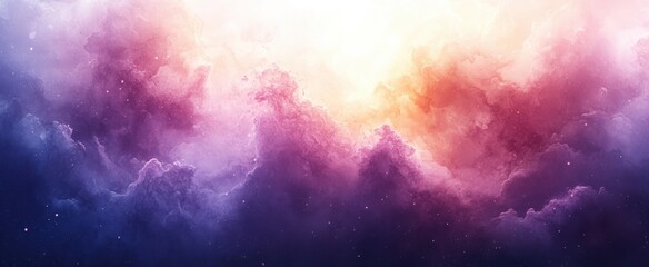 Soft Purple Watercolor Abstract Background with Vintage Parchment Texture in Pastel Shades