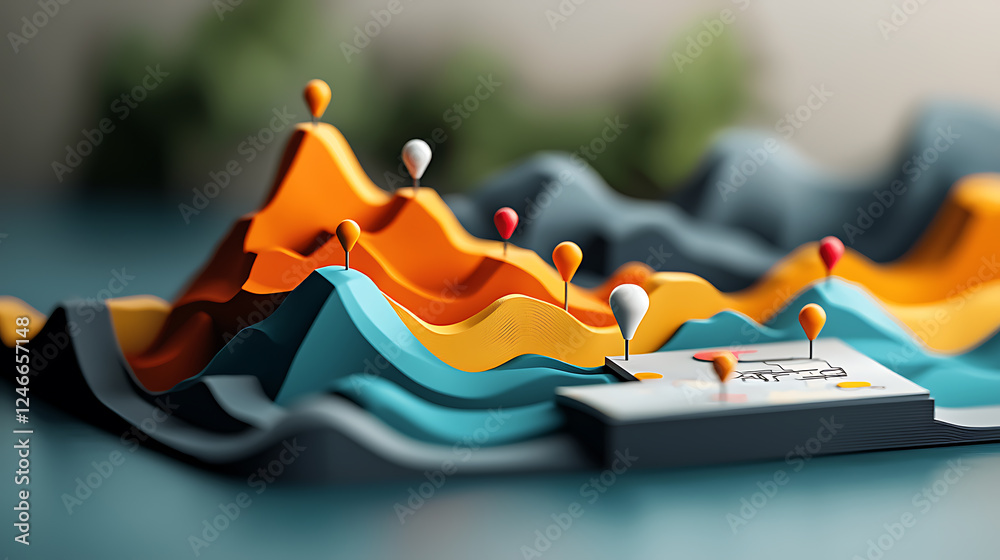 Poster data visualization techniques office space infographic design creative environment close-up view gra