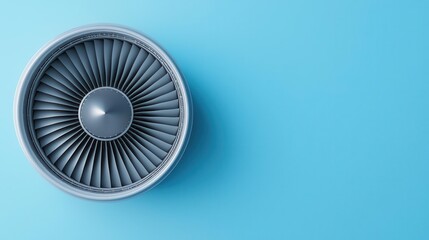 Futuristic jet engine intake with smooth aerodynamic efficiency