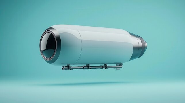Ultraclean hyperloop pod design, showcasing perfect aerodynamics