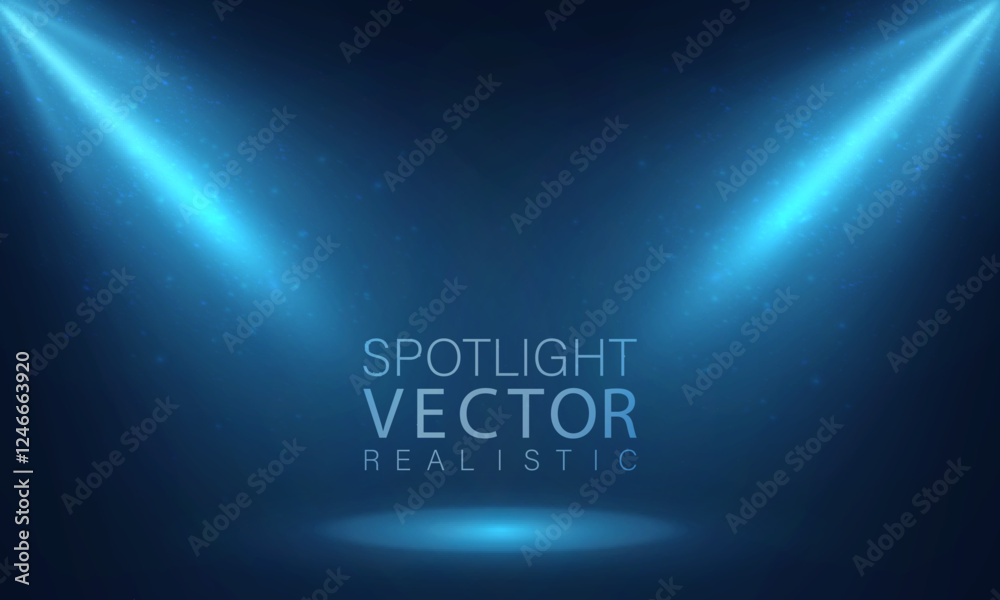 Poster background with bright glow of spotlight. vector 10 eps