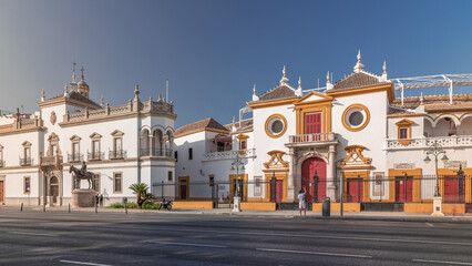 Plaza de Toros de la Real Maestranza de Caballeria de Sevilla timelapse hyperlapse