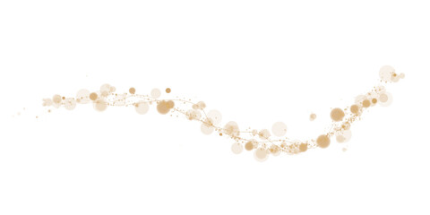 Gold curved light line, rope, spiral, tape. Smooth festive gold line with light effects. Light golden Twirl. Curve light effect of golden line. PNG.