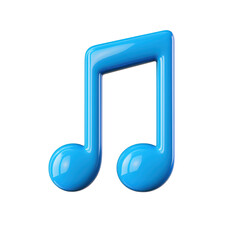 vibrant blue music note icon representing sound therapy and creativity