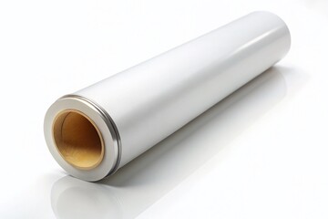 Blank Rolled Canvas Poster with Tube & Metallic Cap - Isolated Long Exposure Stock Photo
