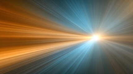 Dynamic Light Burst with Blue and Orange Ray Effects in Motion