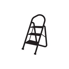 Folding ladder icon vector illustration symbol design