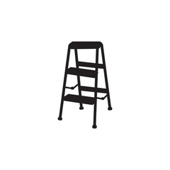 Folding ladder icon vector illustration symbol design
