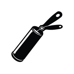 black plastic fork isolated