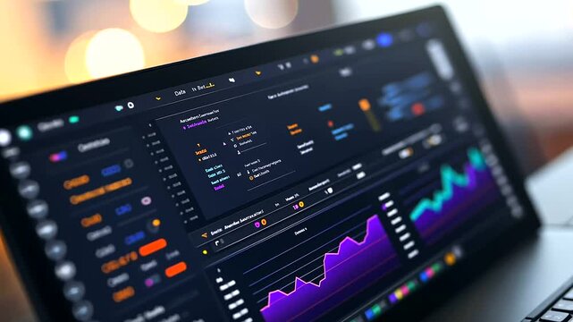 A close-up of a smart cloud dashboard displaying automated cost optimization in action, with live graphs illustrating savings from efficient resource allocation.