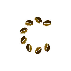 vector coffee beans template vector icon illustration design