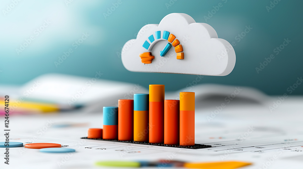 Poster data visualization dashboard business analysis infographic design digital workspace close-up view pe